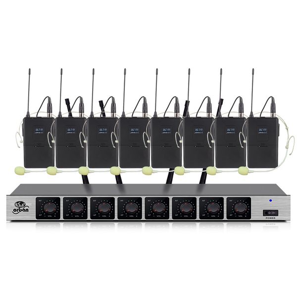 professional wireless microphone system 8-channel head-mounted microphone family party activities school stage
professional wireless microphone system 8-channel head-mounted microphone family party activities school stage