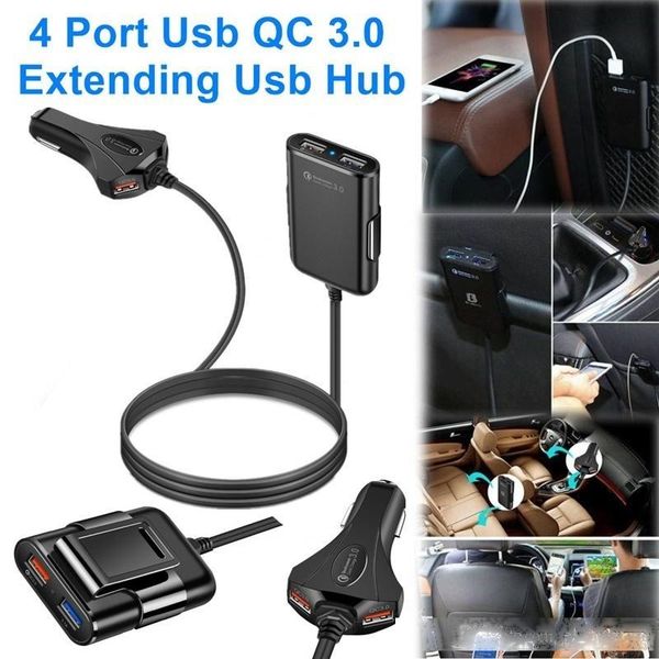 new 4 port usb qc 3.0 car charger quick charge 3.0 phone car fast front back charger adapter car portable charger plug for smartphone iphone 
new 4 port usb qc 3.0 car charger quick charge 3.0 phone car fast front back charger adapter car portable charger plug for smartphone iphone