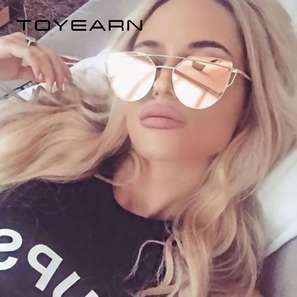 sunglasses toyearn fashion vintage ladies cat eye women men brand designer rose gold twin-beam mirror sun glasses for female, White;black
sunglasses toyearn fashion vintage ladies cat eye women men brand designer rose gold twin-beam mirror sun glasses for female, White;black