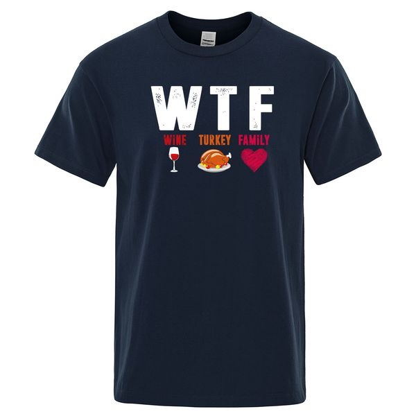 wtf wine turkey family creative t shirts man short sleeves thanksgiving day tees round neck cotton birthday present t-shirt
wtf wine turkey family creative t shirts man short sleeves thanksgiving day tees round neck cotton birthday present t-shirt