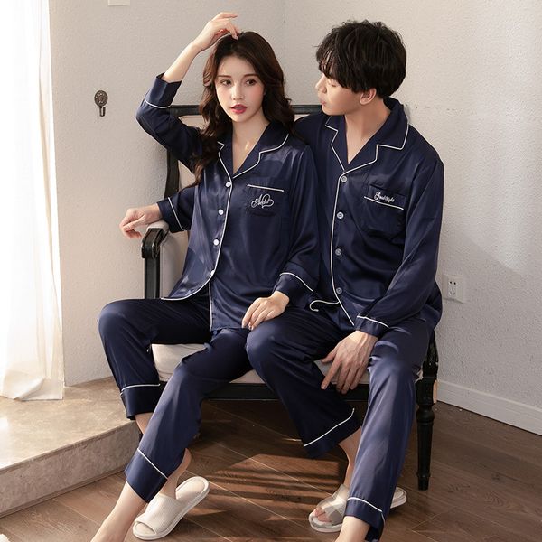men's sleepwear lovers 2pcs pajamas set nightwear satin embroidery letter kimono robe gown pyjamas suit casual shirt&pants homewear, Black;brown
men's sleepwear lovers 2pcs pajamas set nightwear satin embroidery letter kimono robe gown pyjamas suit casual shirt&pants homewear, Black;brown