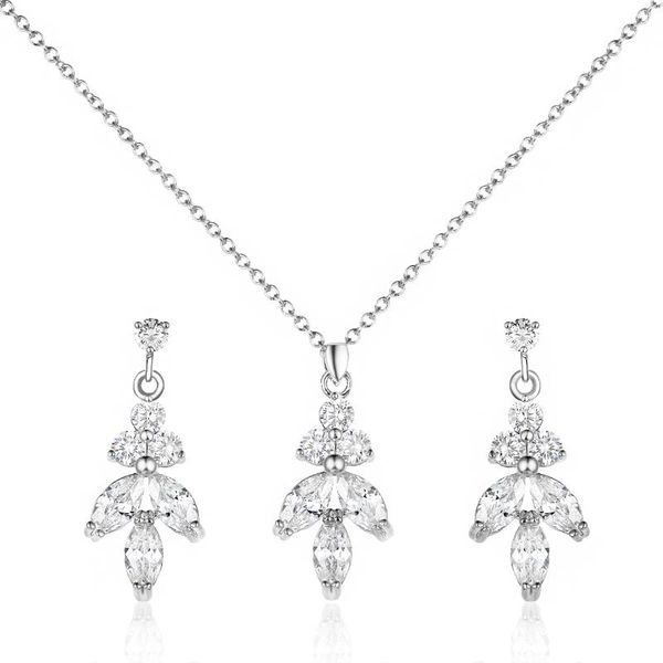 earrings & necklace weimanjingdian gorgeous sparkling cubic zirconia cz simple style pendant and earring jewelry set, Silver
earrings & necklace weimanjingdian gorgeous sparkling cubic zirconia cz simple style pendant and earring jewelry set, Silver