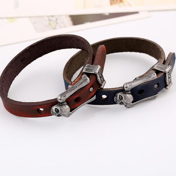 2020 new western style simple retro punk leather bracelet vintage charm bracelets for man fashion jewelry accessories gift, Golden;silver
2020 new western style simple retro punk leather bracelet vintage charm bracelets for man fashion jewelry accessories gift, Golden;silver