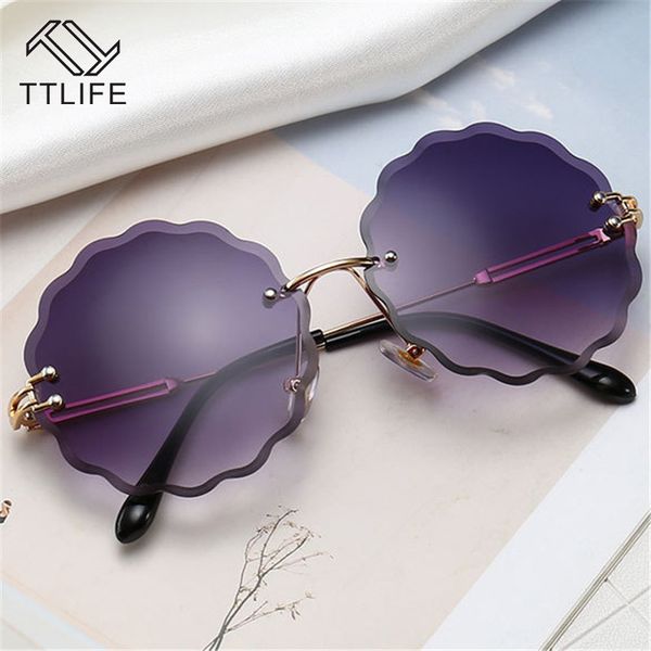 ttlife round frameless trimmed flowers sunglasses marine lens vintage metal frame glasses unique decoration eyewears yjhh0368, White;black
ttlife round frameless trimmed flowers sunglasses marine lens vintage metal frame glasses unique decoration eyewears yjhh0368, White;black