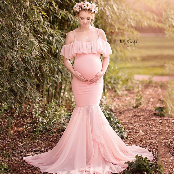 women mermaid maternity dresses for p shoot chiffon women pregnancy dress pgraphy props off shoulder maternity gown, White
women mermaid maternity dresses for p shoot chiffon women pregnancy dress pgraphy props off shoulder maternity gown, White
