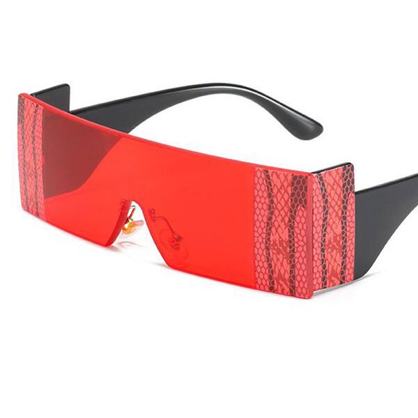 oversized rectangle rimless sunglasses red shades for women fashion brand snake design glasses one lens eyewear uv400, White;black
oversized rectangle rimless sunglasses red shades for women fashion brand snake design glasses one lens eyewear uv400, White;black