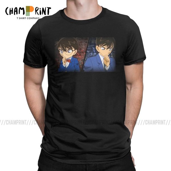 novelty kusutsemut the return of detective conan lead t-shirts men round neck t shirts edogawa japan anime tees gift clothing