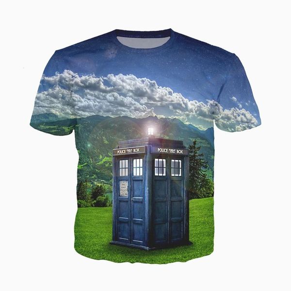 doctor who summer casua gym homme 3d print shirts horror aesthetic comics men clothing