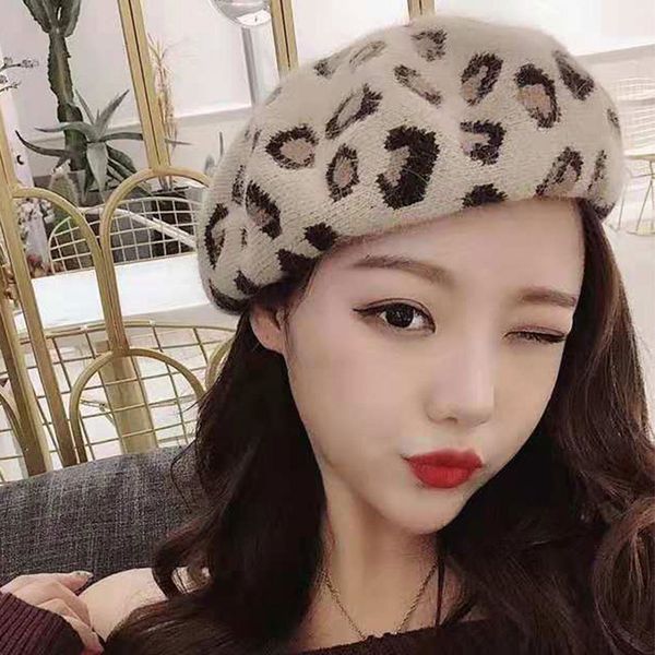 berets women autumn winter leopard printed fluff beret cap ladies girls casual hats female painter warm walking caps, Blue;gray
berets women autumn winter leopard printed fluff beret cap ladies girls casual hats female painter warm walking caps, Blue;gray