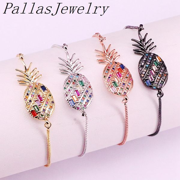 10pcs fashion multi cz zircon micro pave pineapple adjustable femme copper chain charm bracelet for women girl, Black
10pcs fashion multi cz zircon micro pave pineapple adjustable femme copper chain charm bracelet for women girl, Black