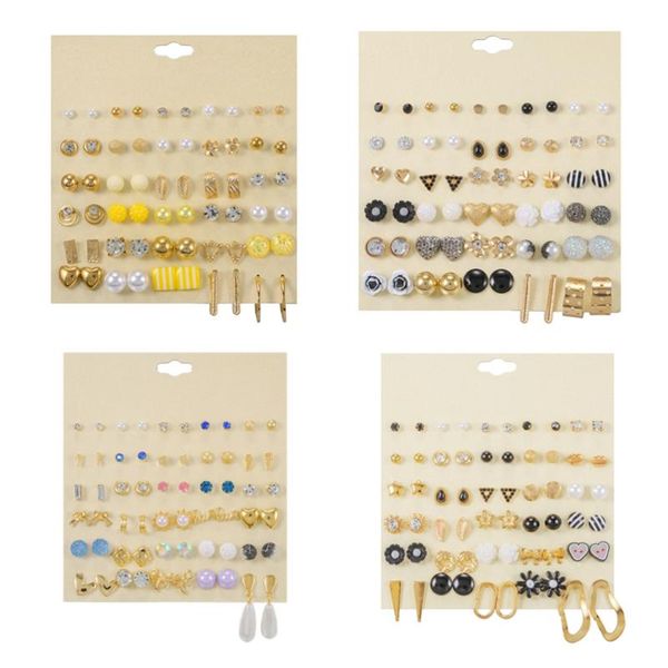 stud 30 pairs earrings set gold color pearl beads crystal heart flowers women's diy 2021 brincos statement jewelry, Golden;silver
stud 30 pairs earrings set gold color pearl beads crystal heart flowers women's diy 2021 brincos statement jewelry, Golden;silver