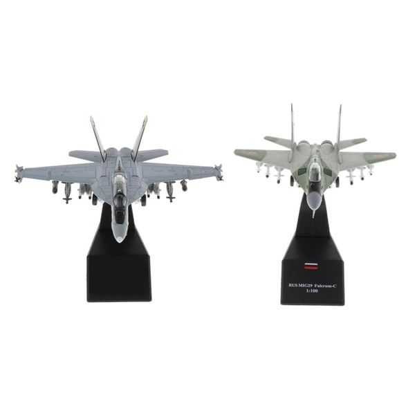 2pcs mig-29 russian fighter and f/a-18 strike aircraft model 1/100 scale aolly diecast airplane toy gift
2pcs mig-29 russian fighter and f/a-18 strike aircraft model 1/100 scale aolly diecast airplane toy gift