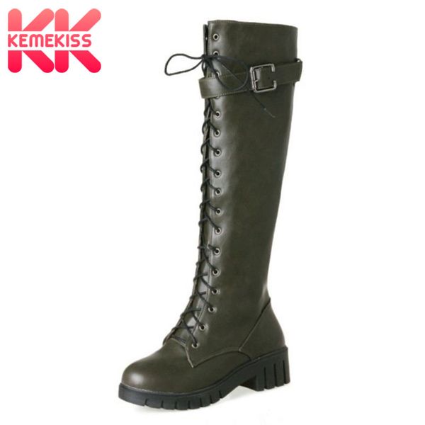 boots kemekiss women buckle platform warm winter woman shoes cross strap fashion knee high botas footwear size 34-43, Black
boots kemekiss women buckle platform warm winter woman shoes cross strap fashion knee high botas footwear size 34-43, Black