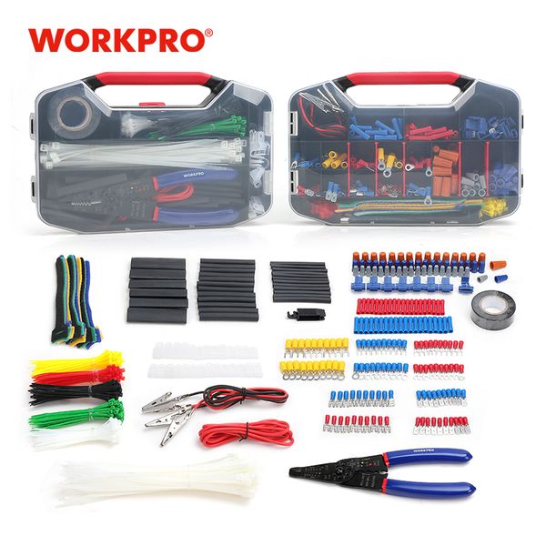 workpro 582pc electric tool kit crimp terminals wire connectors heat shrink tube electrical repair kit with wire cutter stripper
workpro 582pc electric tool kit crimp terminals wire connectors heat shrink tube electrical repair kit with wire cutter stripper