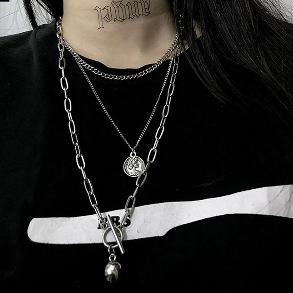 chokers zoeber multi-layer punk long chain necklace hip hop metal ball coin cross pendant for women men goth jewelry gifts, Golden;silver
chokers zoeber multi-layer punk long chain necklace hip hop metal ball coin cross pendant for women men goth jewelry gifts, Golden;silver