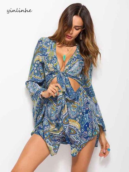 yinlinhe floral blue bohemian playsuit summer overalls for women wrap bandage beach jumpsuit women rompers long sleeve 1826, Black;white
yinlinhe floral blue bohemian playsuit summer overalls for women wrap bandage beach jumpsuit women rompers long sleeve 1826, Black;white