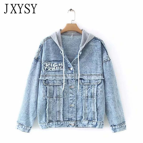 women denim jacket 2020 autumn basic coat denim jacket women casual new long sleeve hooded jean female coat, Black;brown
women denim jacket 2020 autumn basic coat denim jacket women casual new long sleeve hooded jean female coat, Black;brown