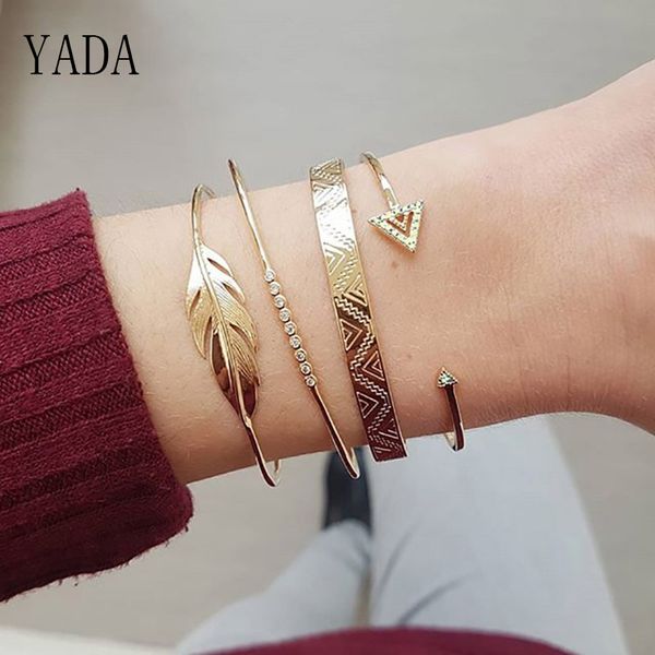 yada gifts luxury 4 pcs/set gold leaves bracelets&bangles for women stainless steel bracelets crystal jewelry bracelet bt200030, Golden;silver
yada gifts luxury 4 pcs/set gold leaves bracelets&bangles for women stainless steel bracelets crystal jewelry bracelet bt200030, Golden;silver
