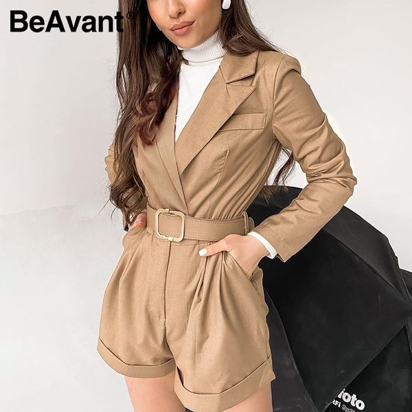 beavant elegant khaki sash belt rompers women jumpsuit work casual v-neck streetwear female playsuit office ladies short overall, Black;white
beavant elegant khaki sash belt rompers women jumpsuit work casual v-neck streetwear female playsuit office ladies short overall, Black;white
