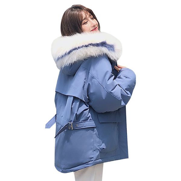 women's down & parkas winter cotton clothing women 2021 korean big fur collar loose thicken keep warm coat, Black
women's down & parkas winter cotton clothing women 2021 korean big fur collar loose thicken keep warm coat, Black