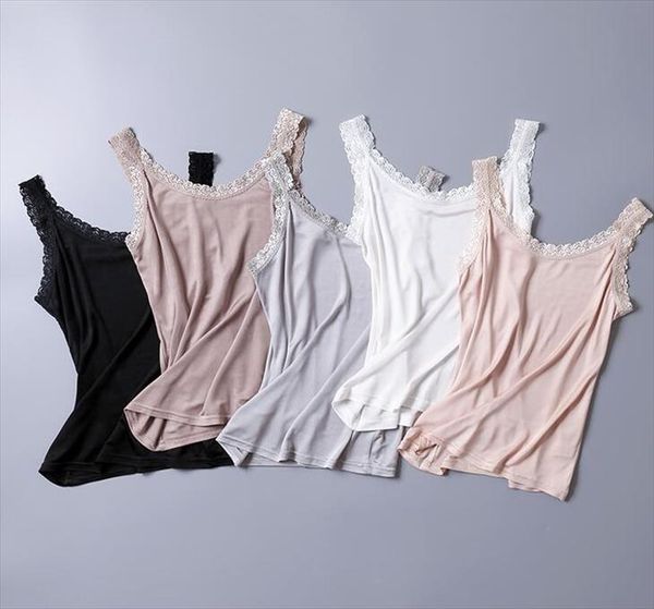 tank 100% silk knit lace camisole tank vest shirt sleepwear spaghetti strap sg312, White
tank 100% silk knit lace camisole tank vest shirt sleepwear spaghetti strap sg312, White
