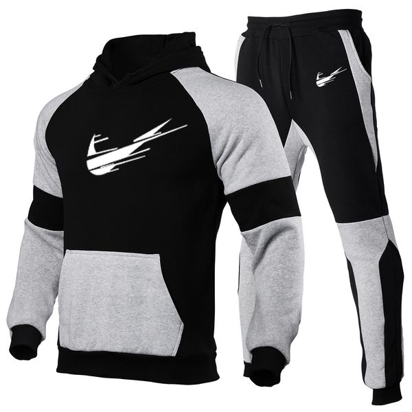 hooded men sportswear sets spring winter 2020 casual tracksuit men two piece suit hoodies sweatshirt +sweatpants male sweatsuit high quality, Gray
hooded men sportswear sets spring winter 2020 casual tracksuit men two piece suit hoodies sweatshirt +sweatpants male sweatsuit high quality, Gray