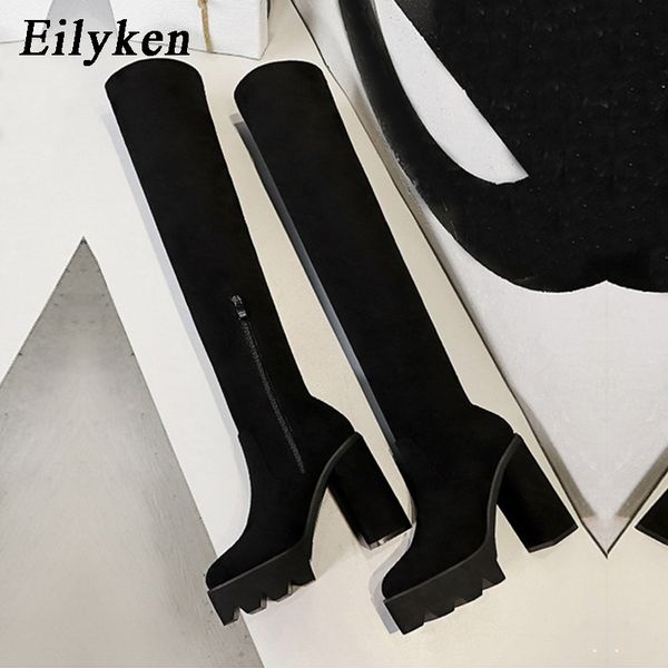 eilyken black platform boots fashion round toe zip over the knee boots women thick bottoms square high heels booties lady shoes
eilyken black platform boots fashion round toe zip over the knee boots women thick bottoms square high heels booties lady shoes