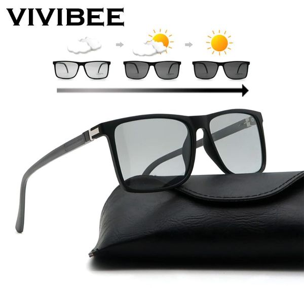 sunglasses vivibee men advanced pochromic tac polarized tr90 light square frame transition lenses colors driving sun glasses, White;black
sunglasses vivibee men advanced pochromic tac polarized tr90 light square frame transition lenses colors driving sun glasses, White;black