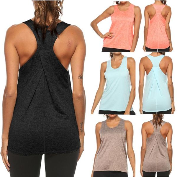 large sport fitness women workout gym sport yoga backless solid casual loose ladies t shirt tank gym clothes, White;red
large sport fitness women workout gym sport yoga backless solid casual loose ladies t shirt tank gym clothes, White;red