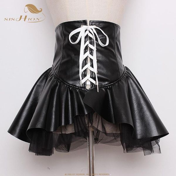 sishion flare tulle pu leather wide belt vd1299 women punk black slim waist corset belt fashion tide all-match, Black;brown
sishion flare tulle pu leather wide belt vd1299 women punk black slim waist corset belt fashion tide all-match, Black;brown