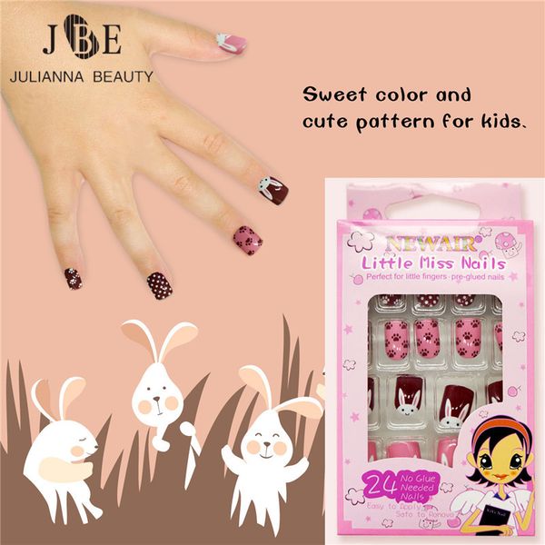 24pcs/lot fake kid nail cute design nail art false tips medium full cover false nails pre-glue fashion designed pink rabit, Red;gold
24pcs/lot fake kid nail cute design nail art false tips medium full cover false nails pre-glue fashion designed pink rabit, Red;gold