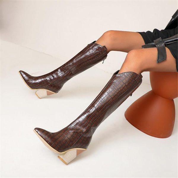 2020 new fashion women's boots square broken heel high heel pointed toe ladies shoes winter solid color knee high boots, Black
2020 new fashion women's boots square broken heel high heel pointed toe ladies shoes winter solid color knee high boots, Black