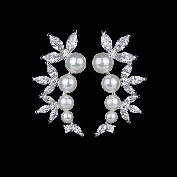 lan fashionable 925 sterling silver jewelry inlay pearl crystal cubic zirconia earrings for women ing, Golden
lan fashionable 925 sterling silver jewelry inlay pearl crystal cubic zirconia earrings for women ing, Golden