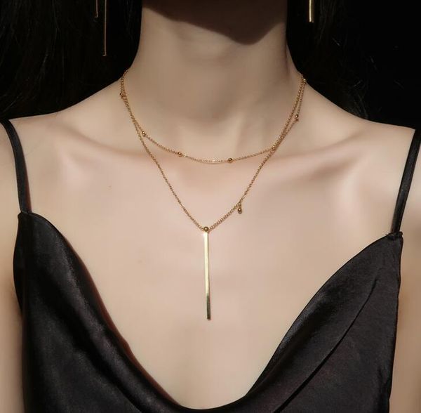 hongcheng jewellery 2 layers necklace for women show thin face beads clavicle chain long cube pendants chain titanium hc233-1, Silver
hongcheng jewellery 2 layers necklace for women show thin face beads clavicle chain long cube pendants chain titanium hc233-1, Silver