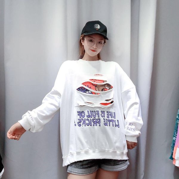 graffiti hole-breakingloose large size round neck student for women graffiti hole-breakingloose large size round neck pullover pulloversweat, Black
graffiti hole-breakingloose large size round neck student for women graffiti hole-breakingloose large size round neck pullover pulloversweat, Black