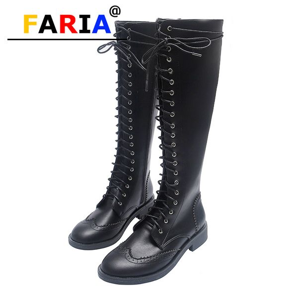 boots 2021 fashion autumn leather knee-high side zip for women riding, equestrian round toe brogue casual female shoes black
boots 2021 fashion autumn leather knee-high side zip for women riding, equestrian round toe brogue casual female shoes black