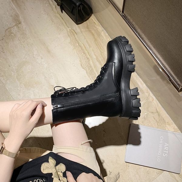 womens boots shoes british style motorcycle martin boot feminine comfortable footwear female platform booties bota de mujer, Black
womens boots shoes british style motorcycle martin boot feminine comfortable footwear female platform booties bota de mujer, Black