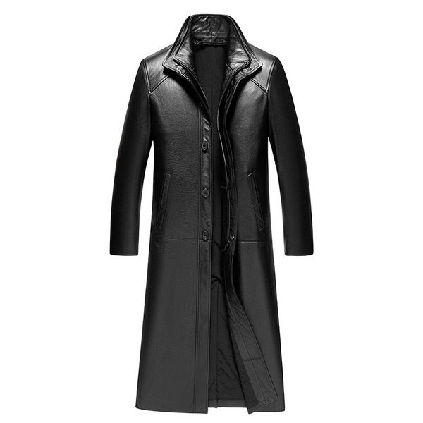 men's leather jacket autumn winter jacket men genuine cow leather jackets windbreaker long coat jlk18ds8707 my1372, Black
men's leather jacket autumn winter jacket men genuine cow leather jackets windbreaker long coat jlk18ds8707 my1372, Black