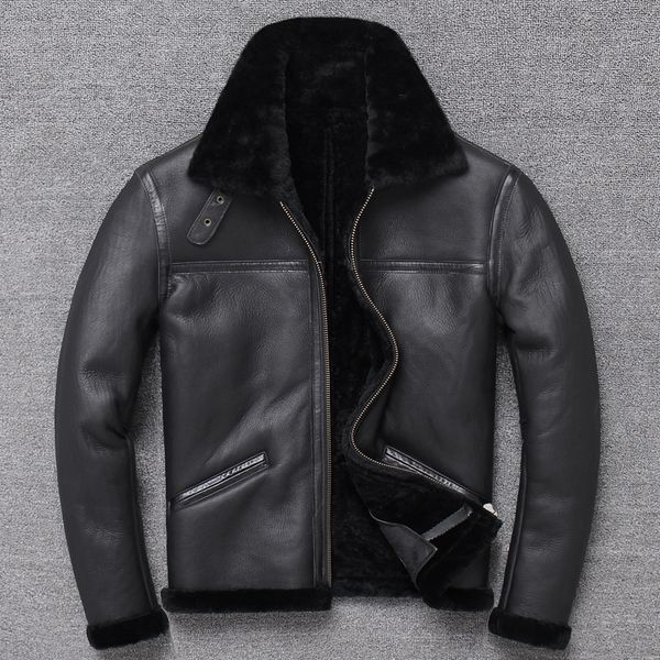 sales winter sheep fur 100% wool shearling jacket warm leather sheepskin coat plus size classic motor style, Black
sales winter sheep fur 100% wool shearling jacket warm leather sheepskin coat plus size classic motor style, Black