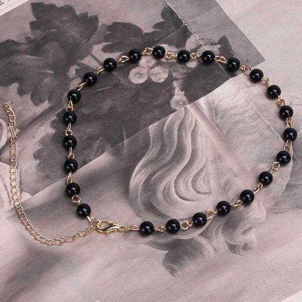 fashion jewelry woman simple black white bead necklace handmade choker necklace, Golden;silver
fashion jewelry woman simple black white bead necklace handmade choker necklace, Golden;silver