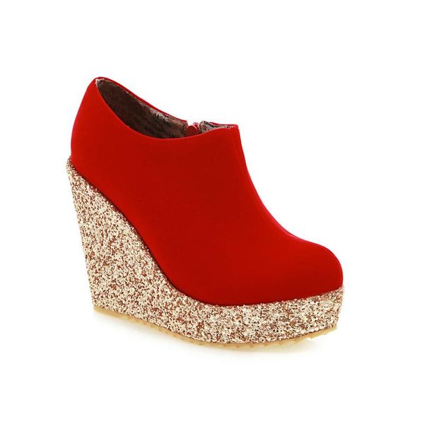 dress shoes early spring wind 2021 high-heeled wedge sequined single women 40-43, Black
dress shoes early spring wind 2021 high-heeled wedge sequined single women 40-43, Black