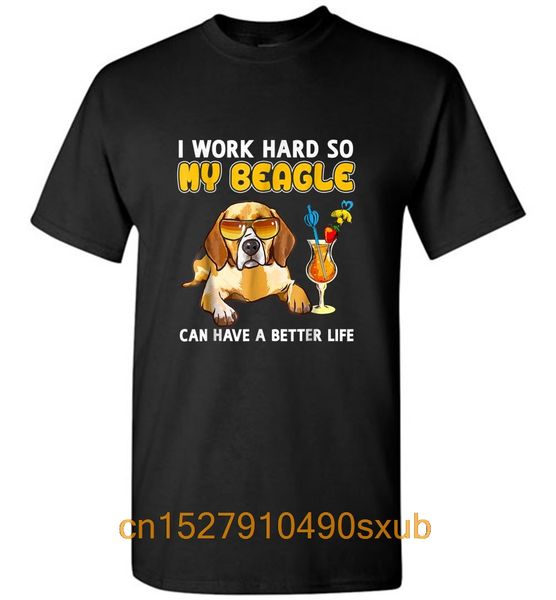 2020 мода стиль ретро футболки с коротким рукавом бигль лучшей жизнь мужчина футболка