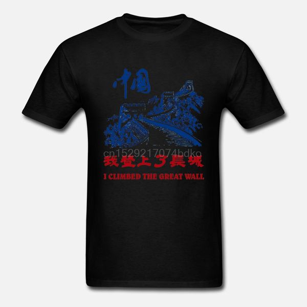 men tshirt i climbed the great wall t shirt women t-shirt tees top