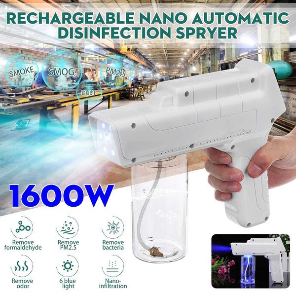 new pattern blue light nano spray gun disinfection spray gun charging wireless x10 handheld nano disinfectant sprayer
new pattern blue light nano spray gun disinfection spray gun charging wireless x10 handheld nano disinfectant sprayer
