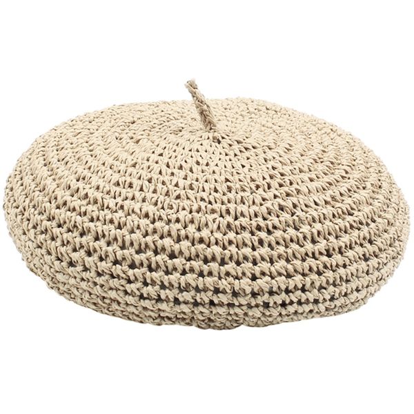 new fashion beret adjustable straw beret female straw hat retro literary solid color painter hat beige, Blue;gray
new fashion beret adjustable straw beret female straw hat retro literary solid color painter hat beige, Blue;gray