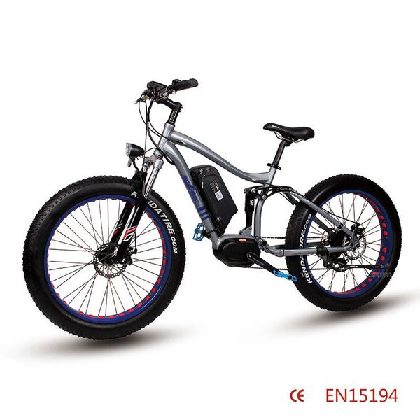 26inch electric mountain bicycle fat tire 8fun center motor electric bike 36v double shock absorption soft tail mountain, Silver;blue
26inch electric mountain bicycle fat tire 8fun center motor electric bike 36v double shock absorption soft tail mountain, Silver;blue
