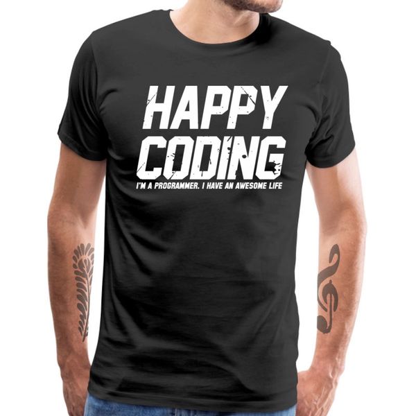 счастливый coding tops тройники geek мужчины tshirt программист ajax shirt summer hip hop письмо с коротким рукавом 100% хлопок мужские футб 
счастливый coding tops тройники geek мужчины tshirt программист ajax shirt summer hip hop письмо с коротким рукавом 100% хлопок мужские футб