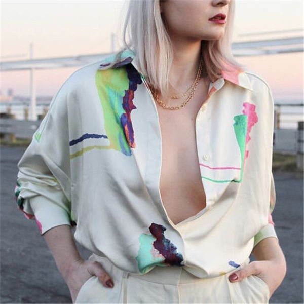 stylish print loose women blouses fashion turn-down collar long sleeve female shirts blusas asymmetry chic, White
stylish print loose women blouses fashion turn-down collar long sleeve female shirts blusas asymmetry chic, White