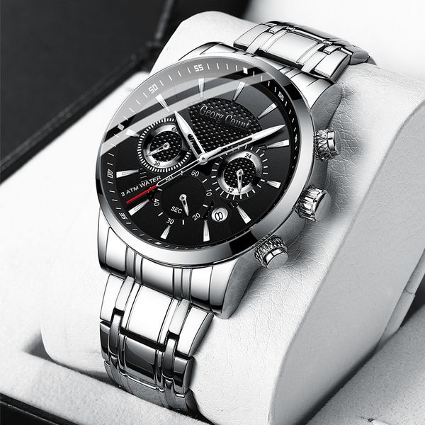 males casual sport watches for men full-stainless steel watch clock chronograph quartz wristwatch 41mm, Slivery;brown
males casual sport watches for men full-stainless steel watch clock chronograph quartz wristwatch 41mm, Slivery;brown