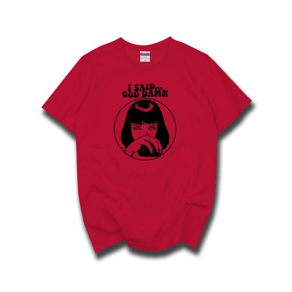 i said god damn short sleeve t shirt funny 100% cotton uma thurman interesting tee 
i said god damn short sleeve t shirt funny 100% cotton uma thurman interesting tee